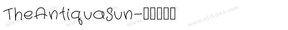 TheAntiquaSun字体转换
