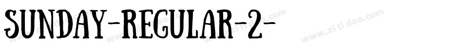 Sunday-Regular-2字体转换