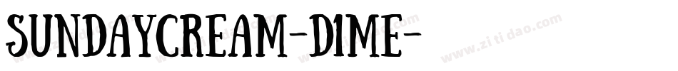 SundayCream-d1mE字体转换