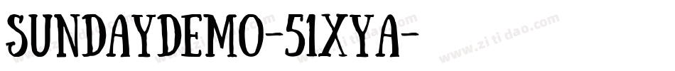 SundayDemo-51Xya字体转换