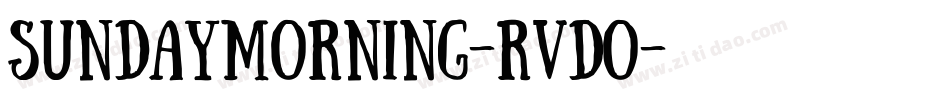 SundayMorning-rVdO字体转换