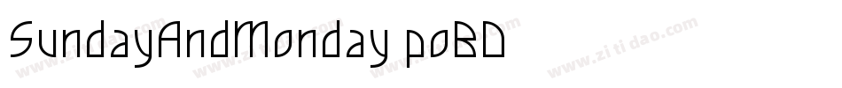 SundayAndMonday-poBD字体转换
