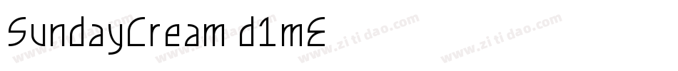 SundayCream-d1mE字体转换