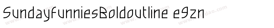 SundayFunniesBoldoutline-e9zn字体转换