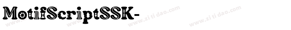 MotifScriptSSK字体转换
