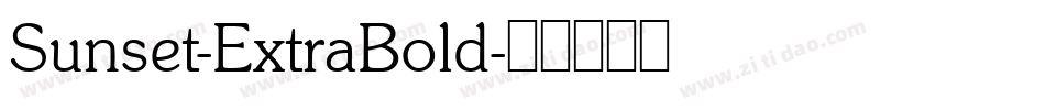Sunset-ExtraBold字体转换