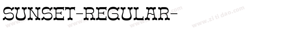 Sunset-Regular字体转换