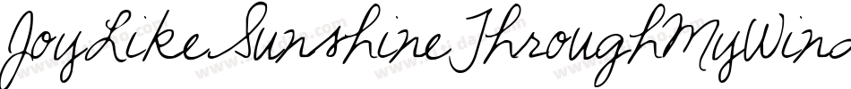 JoyLikeSunshineThroughMyWindowpane-4WrB字体转换
