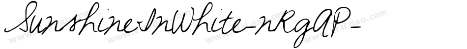 SunshineInWhite-nRgAP字体转换