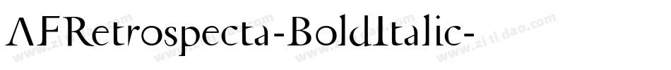 AFRetrospecta-BoldItalic字体转换