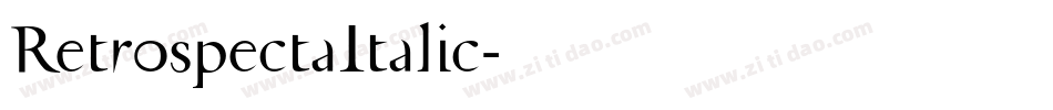 RetrospectaItalic字体转换