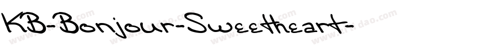 KB-Bonjour-Sweetheart字体转换
