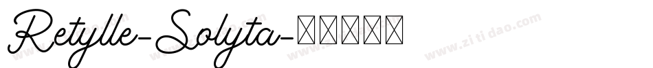 Retylle-Solyta字体转换