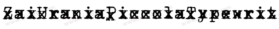 ZaiUraniaPiccolaTypewriter-BWLgG字体转换