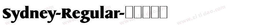 Sydney-Regular字体转换