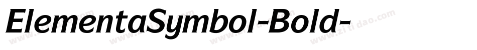 ElementaSymbol-Bold字体转换