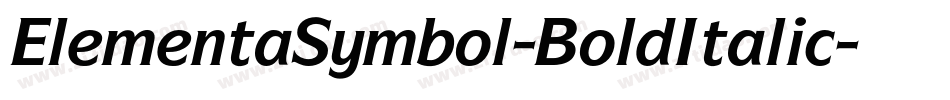 ElementaSymbol-BoldItalic字体转换