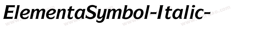 ElementaSymbol-Italic字体转换