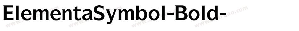 ElementaSymbol-Bold字体转换
