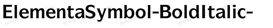 ElementaSymbol-BoldItalic字体转换