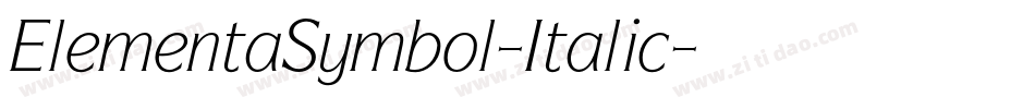 ElementaSymbol-Italic字体转换
