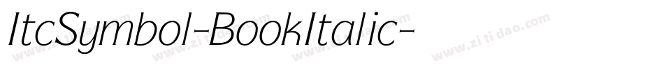 ItcSymbol-BookItalic字体转换