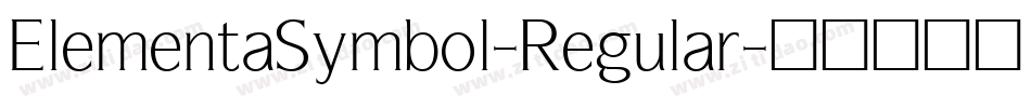 ElementaSymbol-Regular字体转换