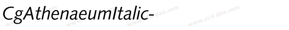 CgAthenaeumItalic字体转换