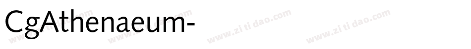 CgAthenaeum字体转换