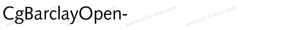 CgBarclayOpen字体转换