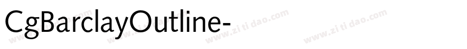 CgBarclayOutline字体转换