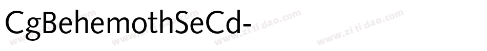 CgBehemothSeCd字体转换