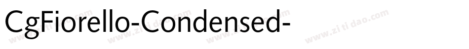 CgFiorello-Condensed字体转换