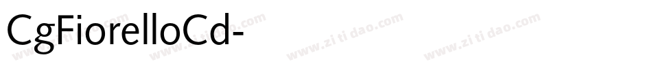 CgFiorelloCd字体转换