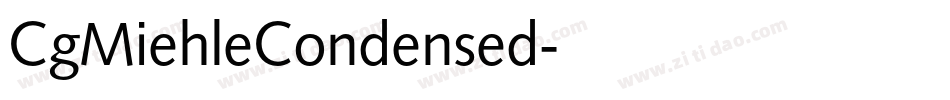 CgMiehleCondensed字体转换