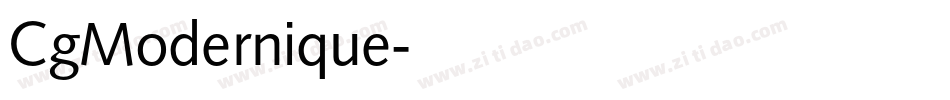 CgModernique字体转换