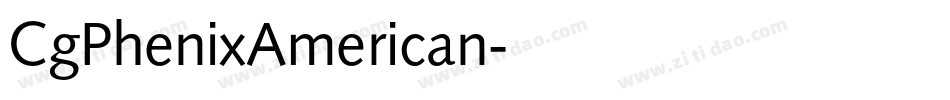 CgPhenixAmerican字体转换