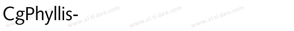 CgPhyllis字体转换