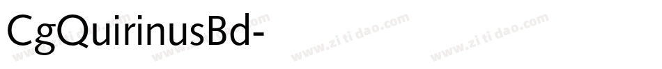 CgQuirinusBd字体转换