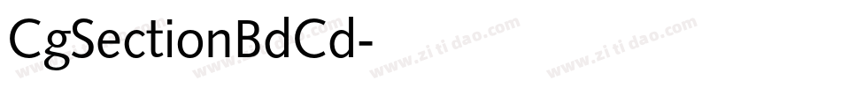 CgSectionBdCd字体转换