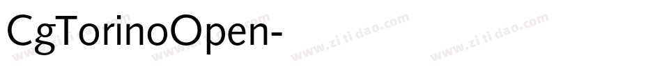 CgTorinoOpen字体转换