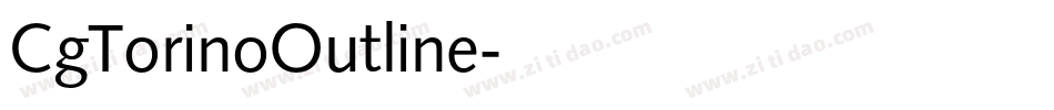 CgTorinoOutline字体转换