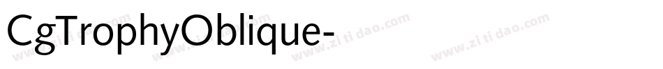 CgTrophyOblique字体转换