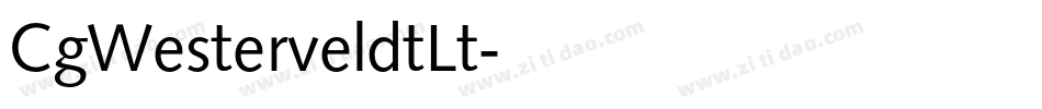 CgWesterveldtLt字体转换