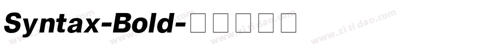 Syntax-Bold字体转换