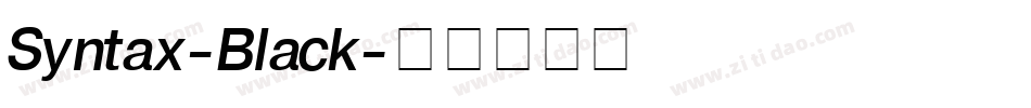 Syntax-Black字体转换