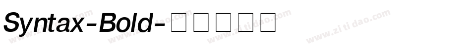 Syntax-Bold字体转换
