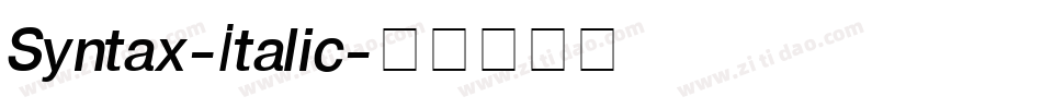 Syntax-Italic字体转换