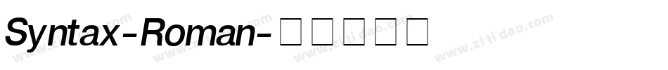 Syntax-Roman字体转换