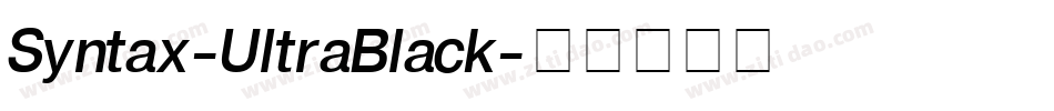 Syntax-UltraBlack字体转换